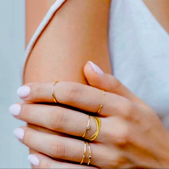 🍒3/$30 New Dainty Silver Solitaire Ring - Picture 6 of 6